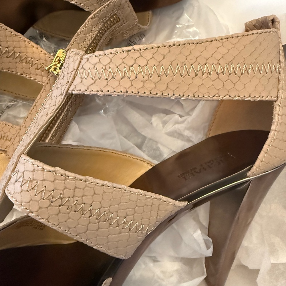 Michael Kors Textured Tan Heels